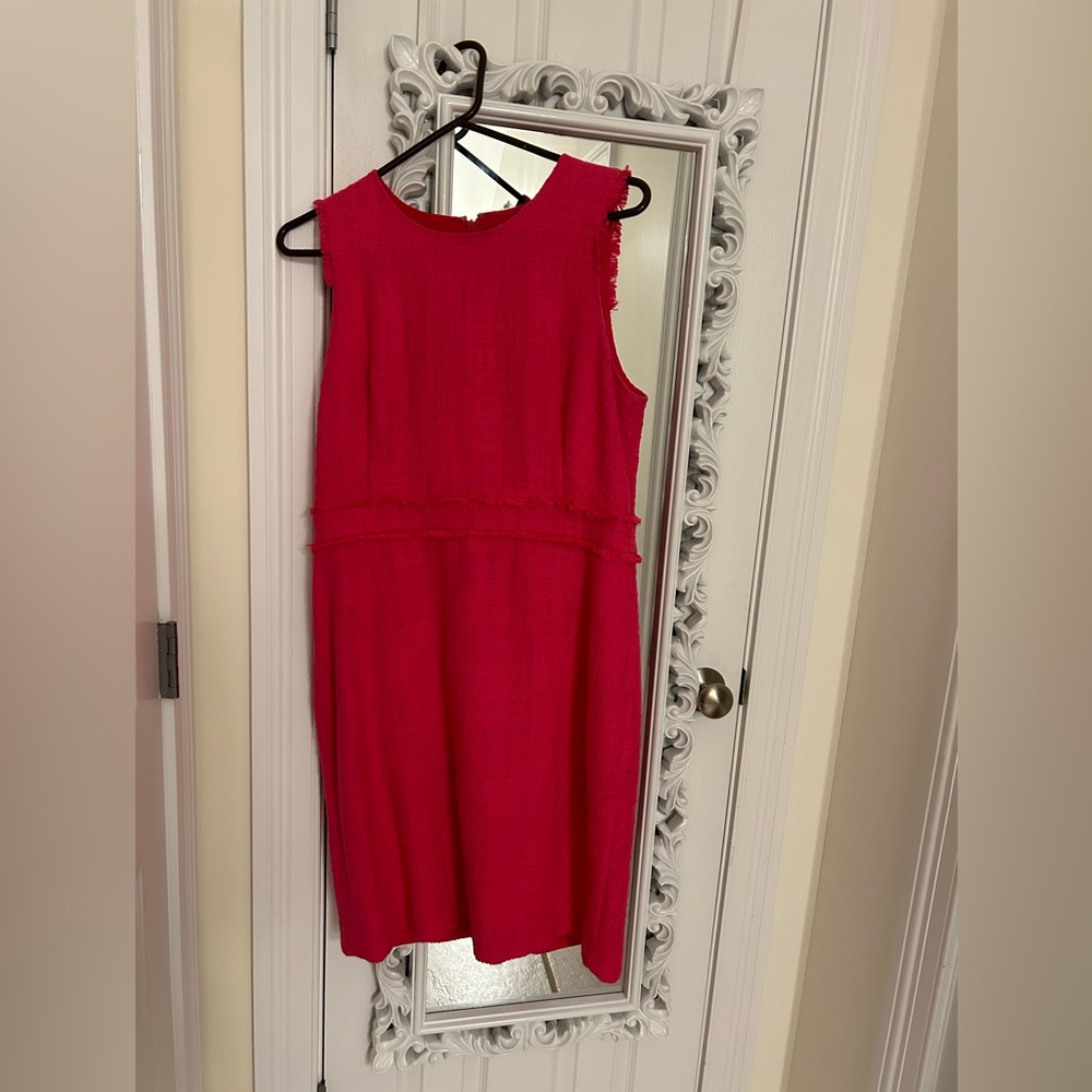 Hot Pink Tweed J. Crew Dress